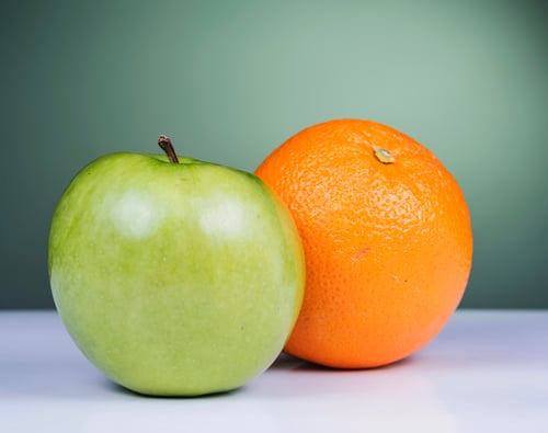 Apples to Oranges Comparison